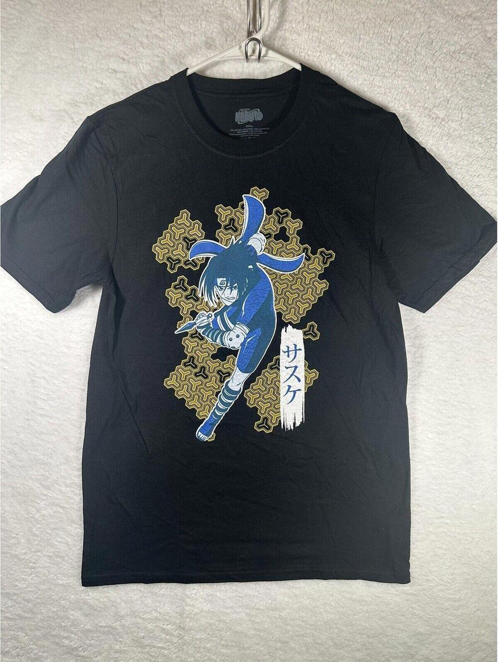 Vintage Y2K Naruto Shippuden T Shirt Sasuke Attack Anime Mens Small 2002